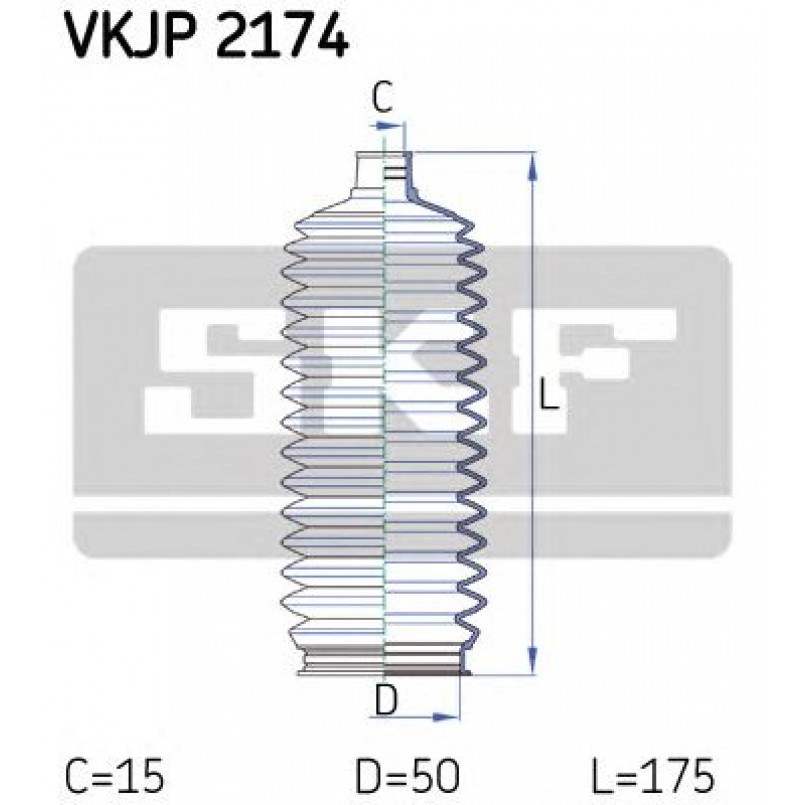 VKJP 2174 SKF - Пильовик привідного валу